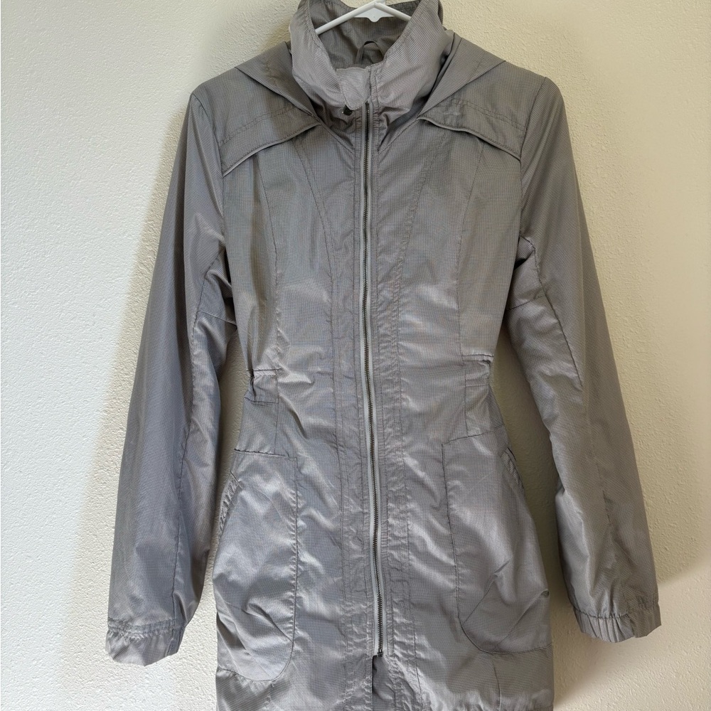 Women's Light Gray Hooded Utility Jacket - Unbranded